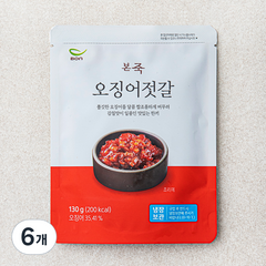 본죽 오징어젓갈, 130g, 6개