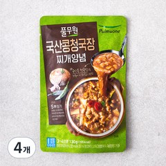 풀무원 국산콩 청국장 찌개양념, 130g, 4개