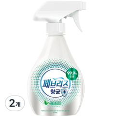 페브리즈 항균플러스 섬유탈취제 본품, 370ml, 2개, 산뜻한향