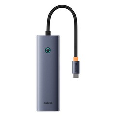 베이스어스 7in1 USB C타입 PD 100W HDMI 4K 미러링 멀티허브 BS-OH112, 그레이