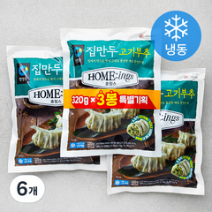 대상 호밍스 집만두 고기부추 (냉동), 320g, 6개