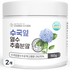 참굿즈 수국잎 열수 추출분말, 2개, 150g