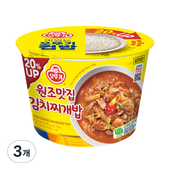 오뚜기 컵밥 증량 원조맛집김치찌개밥, 310g, 3개