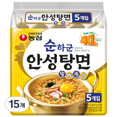 농심 순하군 안성탕면 125g, 15개