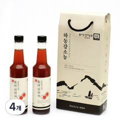 하동감사농원 홍매실원액, 500ml, 4개