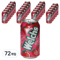 웰치스 딸기 탄산음료, 355ml, 72개