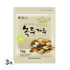 류씨네 녹두가루, 1kg, 3개