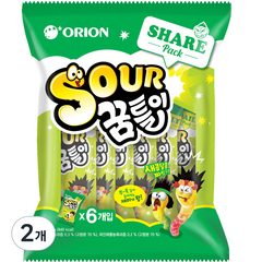 오리온 SOUR 꿈틀이 6p, 259.2g, 2개