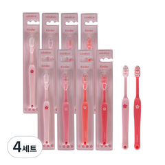 노르디코 킨더칫솔 핑크블라썸 5종 x 2p, 혼합 색상, 10개입, 4세트