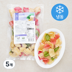 네니아 유기가공식품 인증 우리밀 삼색수제비 (냉동), 5개, 500g