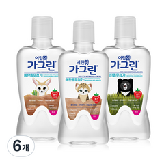 가그린 어린이용 구강청결제 딸기향, 550ml, 6개