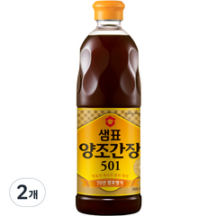 샘표 양조간장 501, 860ml, 2개