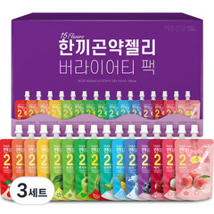 더존건강 한끼 곤약젤리 버라이어티 팩 150ml x 15종 x 2p 세트, 4500ml, 3개