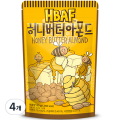 HBAF 허니버터 아몬드, 190g, 4개