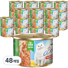 비스트로 고양이용 흰살참치와 닭안심 캔, 생선, 160g, 48개입