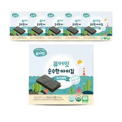 퓨어잇 순수한 아이김 김 앤 천일염, 김, 20g, 6개