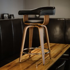 에이비퍼니쳐 채플린 회전 홈바 의자 70cm, 블랙