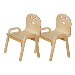 토리 원목 높이조절 어린이 오리지널 의자 2p, 내추럴, 내추럴