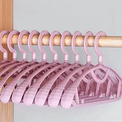 프랑온드 미끄럼방지 늘어남방지 플라스틱 정장 옷걸이, 핑크, 20개
