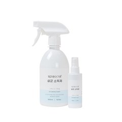 엄마랑아기랑 뿌리는 휴대용 살균소독제 500ml + 70ml 세트, 1세트