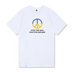 우크라이나 평화기원 PEACE 18수 반팔 티셔츠