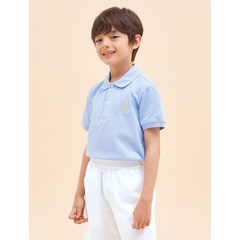 (국내배송) 피케 칼라 티셔츠 스카이 블루 (BI3242UE1Q) BEANPOLE KIDS 빈폴 키즈