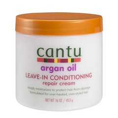 Cantu 아르간 오일 리브-인 컨디셔닝 리페어 크림, 453g, 1개