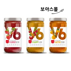 삼립 V6 비타민잼 3종 2개 ( 딸기잼 사과잼 한라봉잼 ), 딸기잼1+사과잼1, 1세트, 380g