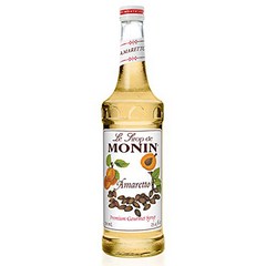 Monin - Amaretto Syrup Almond-Caramel Cookie Taste Natural Flavors Great for Coffees Lattes Coc, 1