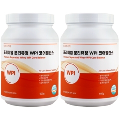 자주가게 분리 유청 단백질 WPI 락토프리 식약청 해썹 인증 대용량, 600g, 2개