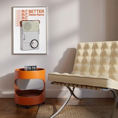 미드센츄리 디터람스 바우하우스 모던 인테리어 포스터 액자 15종 03 - Dieter Rams, 12. 화이트 / A3 메탈액자 완제품