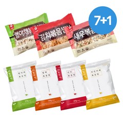 [7+1] 천일/엄지 볶음밥 300g 맛보기_햄야채 잡채 낙지 치킨 김치 새우볶음밥, 햄야채2종+김치+새우+잡채+낙지+치킨카레+1(랜덤)