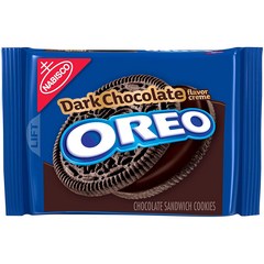 OREO 초콜릿 다크 초콜릿 크림 쿠키 재밀봉 가능 12.2온스, 기본