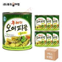 푸드올마켓_ 일미 후레쉬 오이피클 슬라이스 3kg-캔 한박스 (3kg x 6ea), 6개