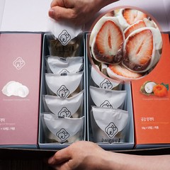 창원생과방 100% 국내산 망개떡 선물세트(딸기 망개 팥 샤인머스캣), 1세트(팥2+곶감1+샤인1)