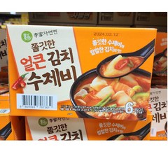 이가자연면 쫄깃한 얼큰 김치수제비 187g x 6, 6개