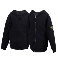 Stone Island 스톤아일랜드 23SS 키즈 와펜 패치 후드집업 블랙 781660740 V0029 6-8Y