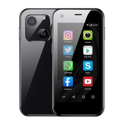 SOYES XS13 PRO 미니 안드로이드 스마트폰 3D 글라스 듀얼 SIMTF 카드 슬롯 5MP 카메라 구글 플레이 스토어 소형 휴대폰, 블랙