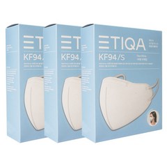 에티카 KF94 보건용 마스크 라운드 베이직 백색 소형 10매 X 3박스 총30매, 10개입, 3개, 화이트
