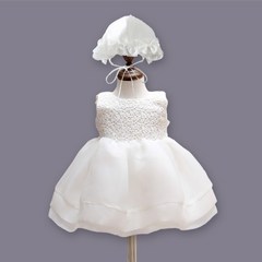아이엠베베 여아용 블라썸 드레스 + 모자 세트