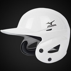 미즈노 타자헬멧 1DJHH11101 유광 백색 양귀 야구헬멧, 1개