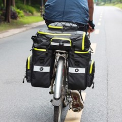 RHINOWALK 자전거 여행가방 패니어가방 라이딩가방 짐받이 투어 방수 가방, 블랙, 1개