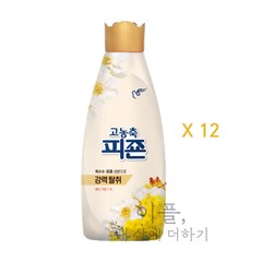 피죤 리치퍼퓸 섬유유연제 본품 써니가든, 1L, 12개