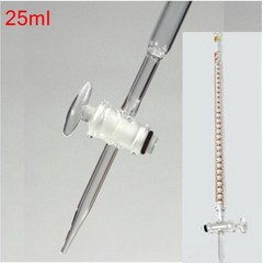 뷰렛(백색-유리콜크) 25ml Burette Glass cock