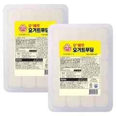 오뚜기 요거트푸딩 1kg 대용량 급식용 어린이집간식 디저트 식자재, 2개