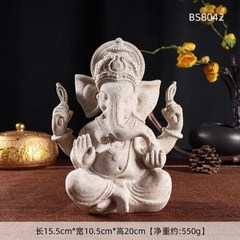 물소리 부처님 동상 인도 신 코끼리 럭키 포춘 가네쉬 홈 오피스 장식, 20cm