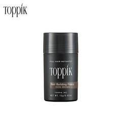 토픽 TOPPIK 12g 천연양모케라틴 흑채 증모제 펌프별매, 어두운 갈색, 1개