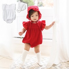 [정리세일]아이엠베베 스테파니 슈트+보넷 세트 돌 백일 여자 아기옷 유아 여름외출복