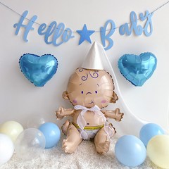 Hello Baby 파티 세트 by 파티아일랜드, 블루 set