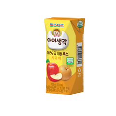 파스퇴르아이생각 유기농 주스 125ml, 혼합맛(사과/배), 48개